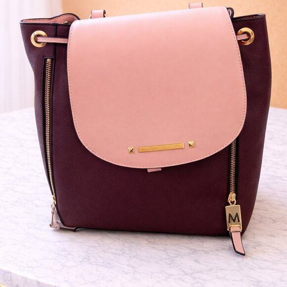 ?✨ Brand New Chic Pink & Burgundy Backpack – Mia K Collection main image 5